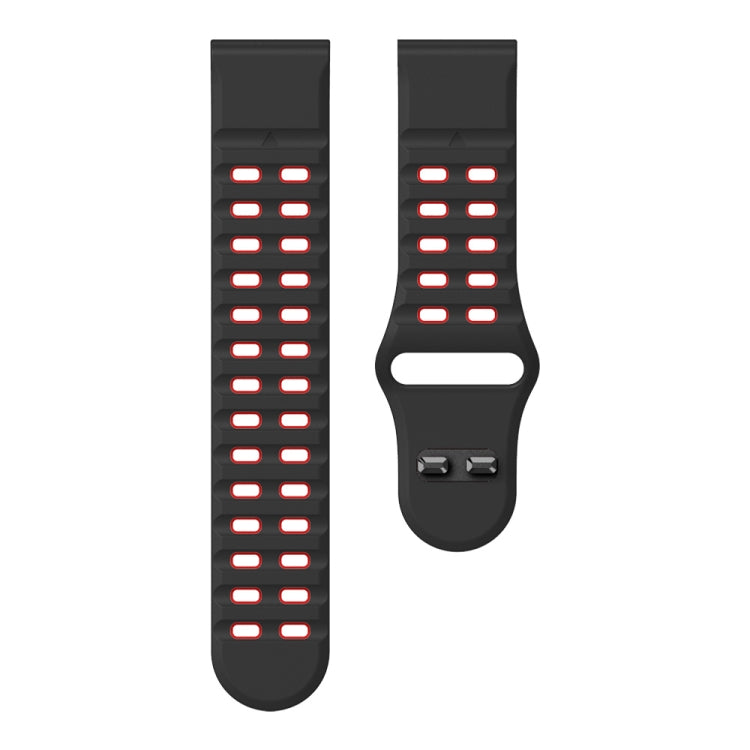 For Garmin 26mm Two Color Rivets Buckle Quick Release Silicone Watch Band