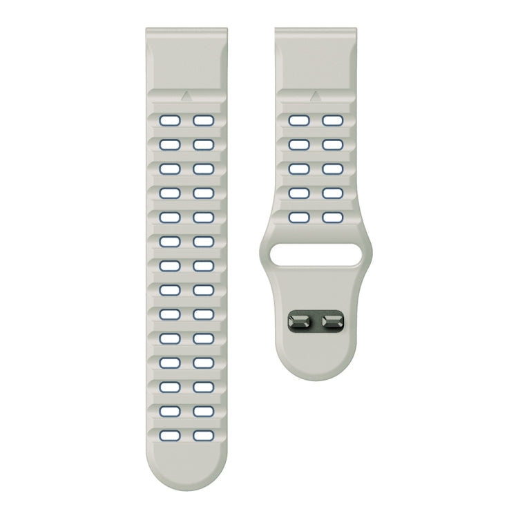 For Garmin 26mm Two Color Rivets Buckle Quick Release Silicone Watch Band