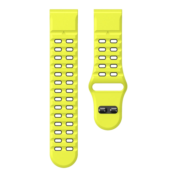 For Garmin 26mm Two Color Rivets Buckle Quick Release Silicone Watch Band