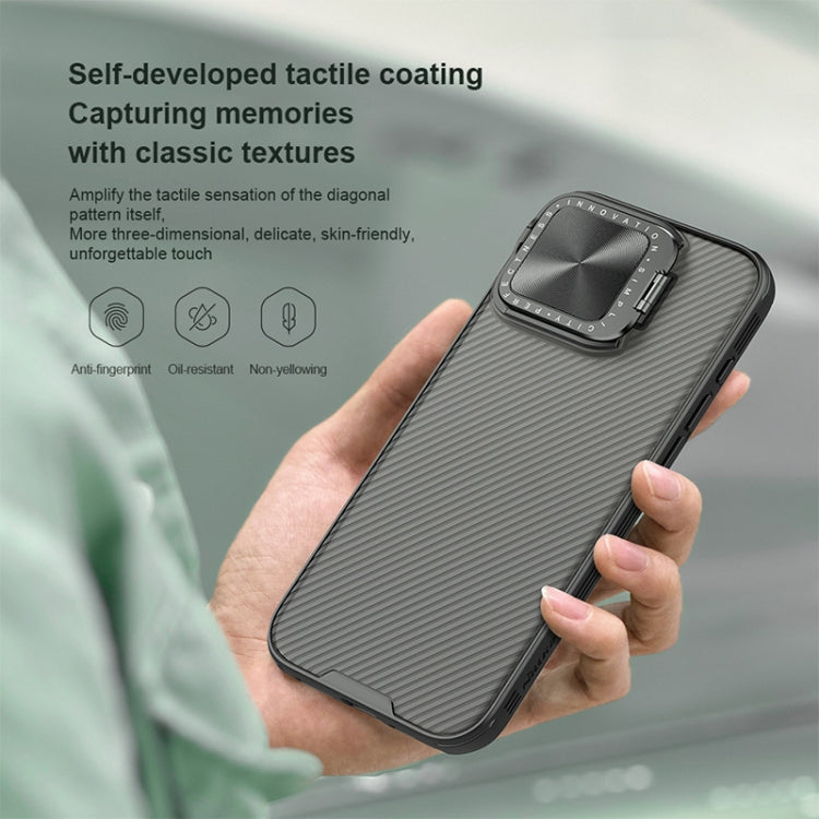 For iPhone 16 Pro Max NILLKIN CamShield Prop Translucent PC Phone Case - Black