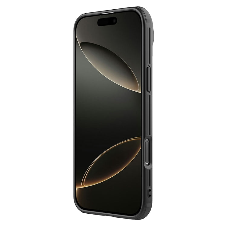 For iPhone 16 Pro NILLKIN CamShield Prop Translucent PC Phone Case - Black