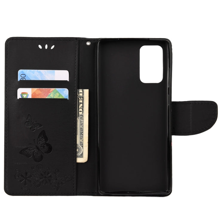 For Samsung Galaxy Note20 Butterflies Embossing Horizontal Flip Leather Case with Holder & Card Slots & Wallet