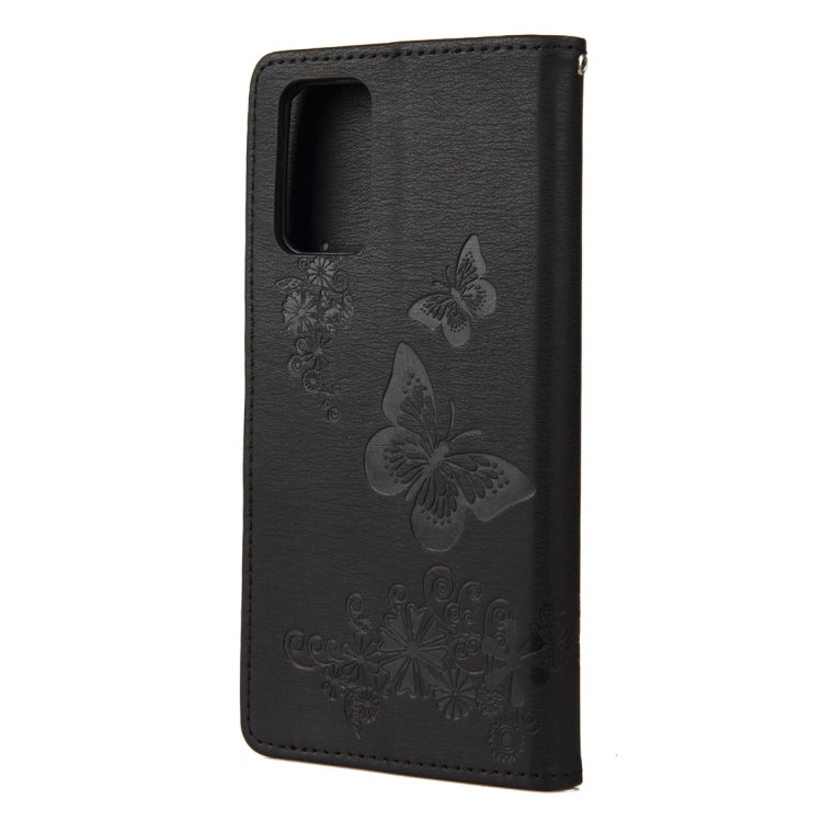 For Samsung Galaxy Note20 Ultra Butterflies Embossing Horizontal Flip Leather Case with Holder & Card Slots & Wallet