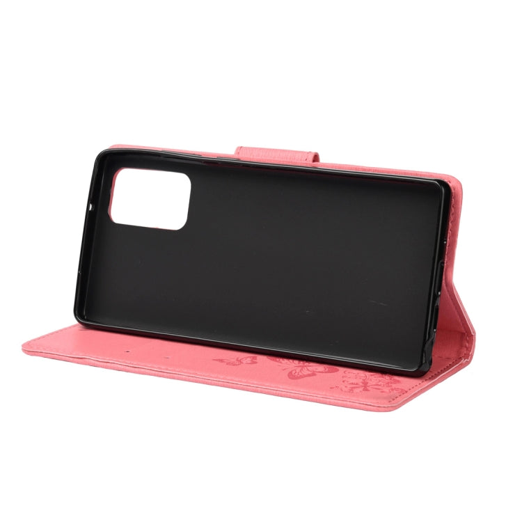 For Samsung Galaxy Note20 Ultra Butterflies Embossing Horizontal Flip Leather Case with Holder & Card Slots & Wallet