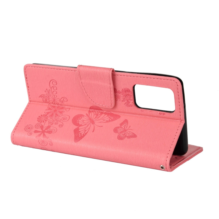 For Samsung Galaxy Note20 Ultra Butterflies Embossing Horizontal Flip Leather Case with Holder & Card Slots & Wallet
