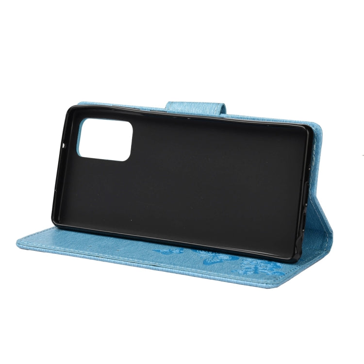 For Samsung Galaxy Note20 Ultra Butterflies Embossing Horizontal Flip Leather Case with Holder & Card Slots & Wallet