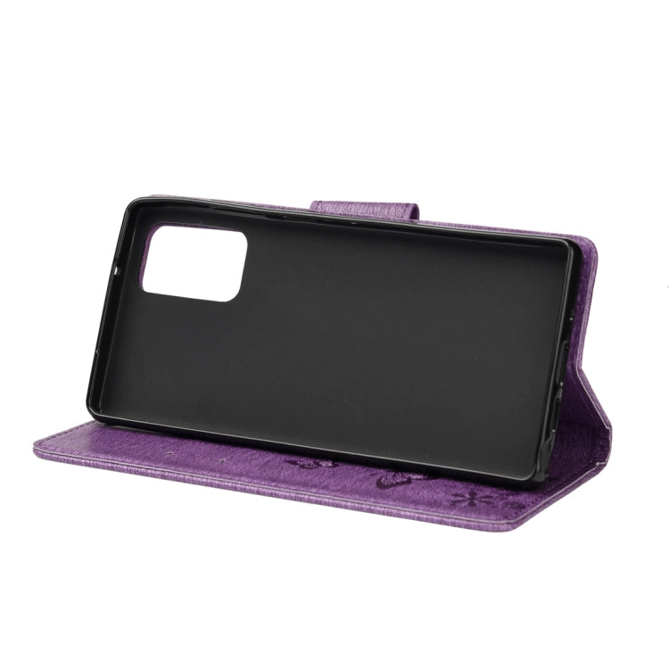 For Samsung Galaxy Note20 Ultra Butterflies Embossing Horizontal Flip Leather Case with Holder & Card Slots & Wallet