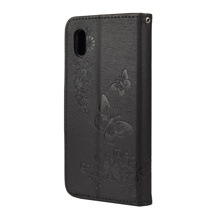 For Samsung Galaxy A01 Core Butterflies Embossing Horizontal Flip Leather Case with Holder & Card Slots & Wallet