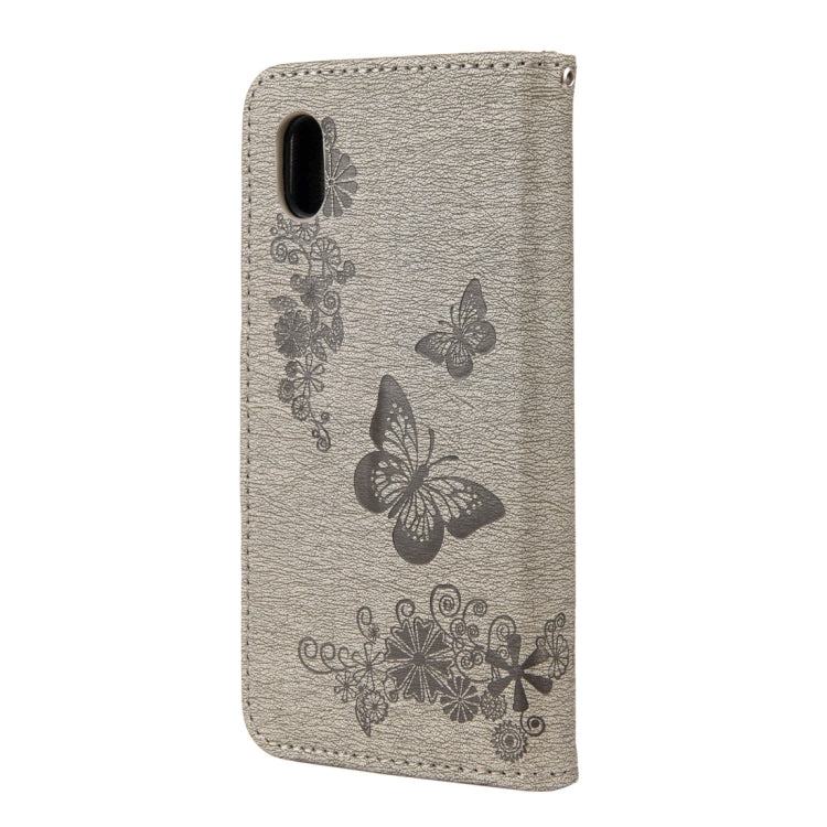 For Samsung Galaxy A01 Core Butterflies Embossing Horizontal Flip Leather Case with Holder & Card Slots & Wallet