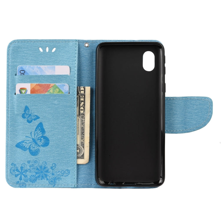 For Samsung Galaxy A01 Core Butterflies Embossing Horizontal Flip Leather Case with Holder & Card Slots & Wallet
