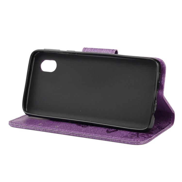 For Samsung Galaxy A01 Core Butterflies Embossing Horizontal Flip Leather Case with Holder & Card Slots & Wallet