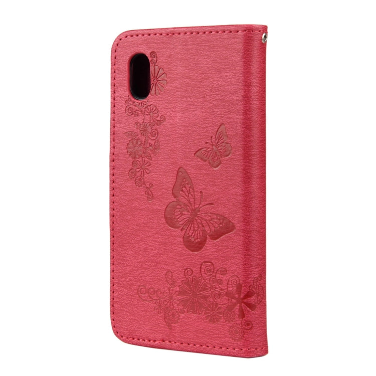 For Samsung Galaxy A01 Core Butterflies Embossing Horizontal Flip Leather Case with Holder & Card Slots & Wallet