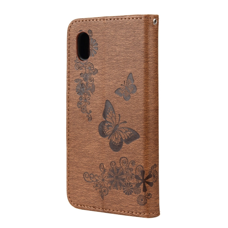 For Samsung Galaxy A01 Core Butterflies Embossing Horizontal Flip Leather Case with Holder & Card Slots & Wallet