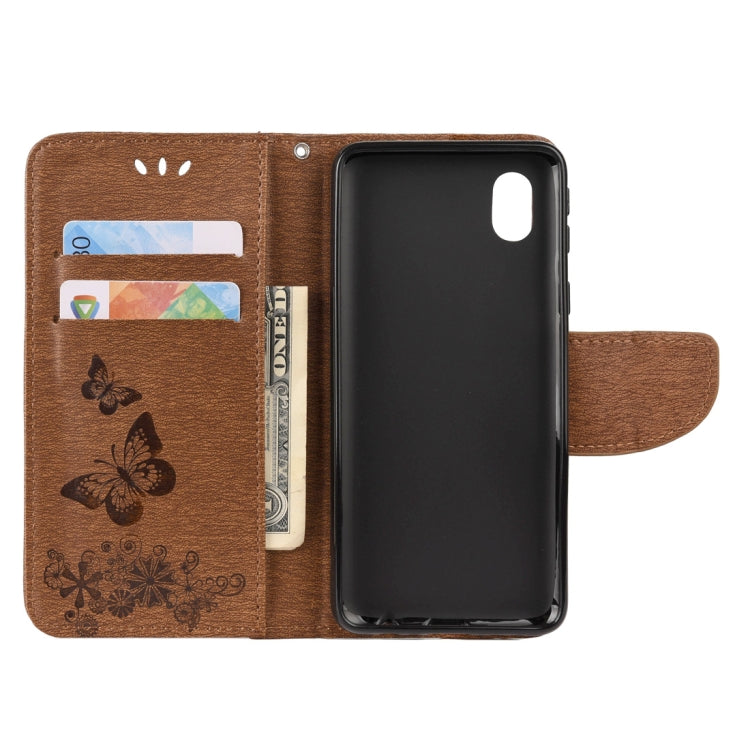 For Samsung Galaxy A01 Core Butterflies Embossing Horizontal Flip Leather Case with Holder & Card Slots & Wallet