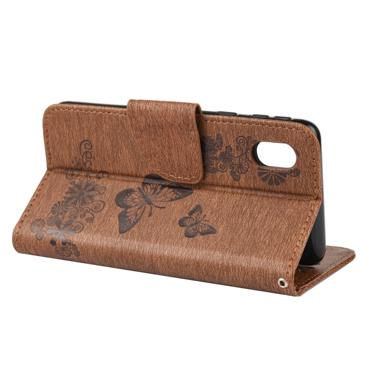 For Samsung Galaxy A01 Core Butterflies Embossing Horizontal Flip Leather Case with Holder & Card Slots & Wallet