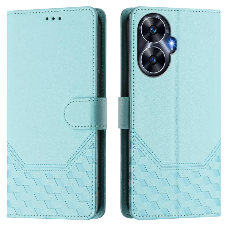 For Realme C55 4G Global / Narzo N55 Honeycomb Embossing RFID Leather Phone Case