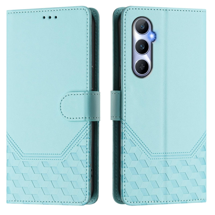 For Realme C65 4G Global Honeycomb Embossing RFID Leather Phone Case