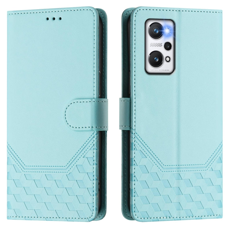 For Realme GT Neo 3T Honeycomb Embossing RFID Leather Phone Case