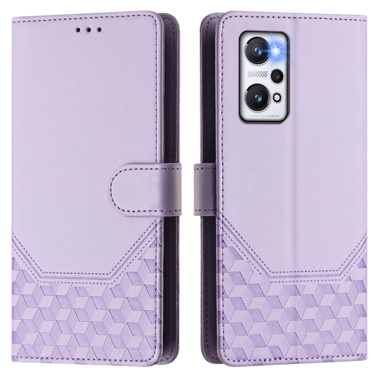 For Realme GT Neo 3T Honeycomb Embossing RFID Leather Phone Case