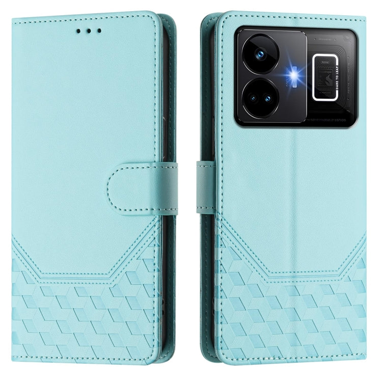 For Realme GT3  / GT5 240W Honeycomb Embossing RFID Leather Phone Case