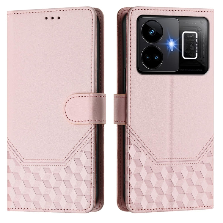 For Realme GT3  / GT5 240W Honeycomb Embossing RFID Leather Phone Case
