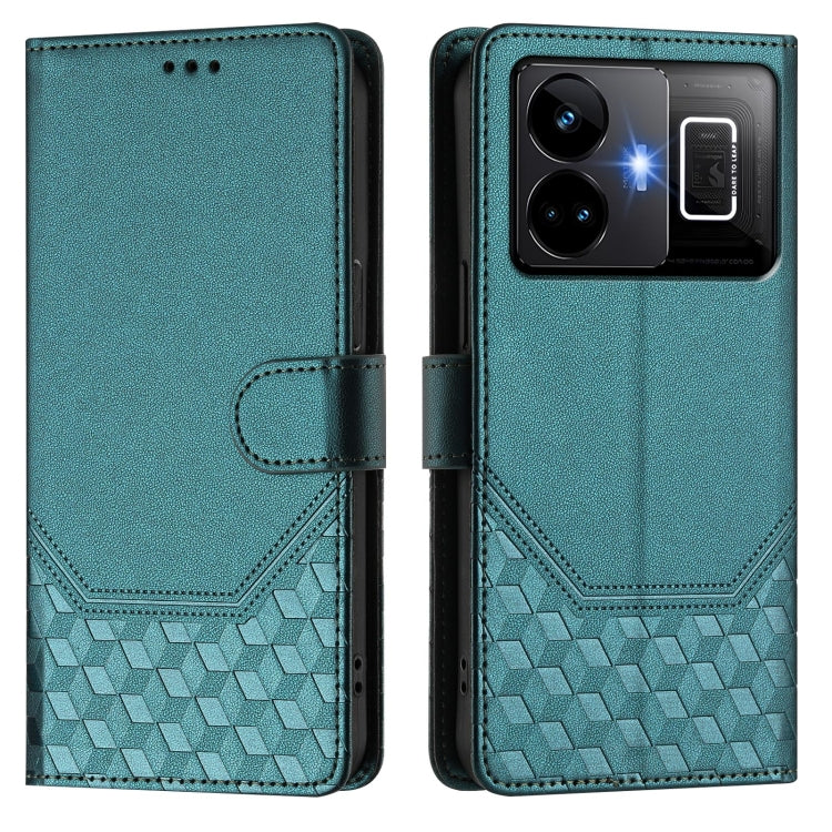 For Realme GT3  / GT5 240W Honeycomb Embossing RFID Leather Phone Case
