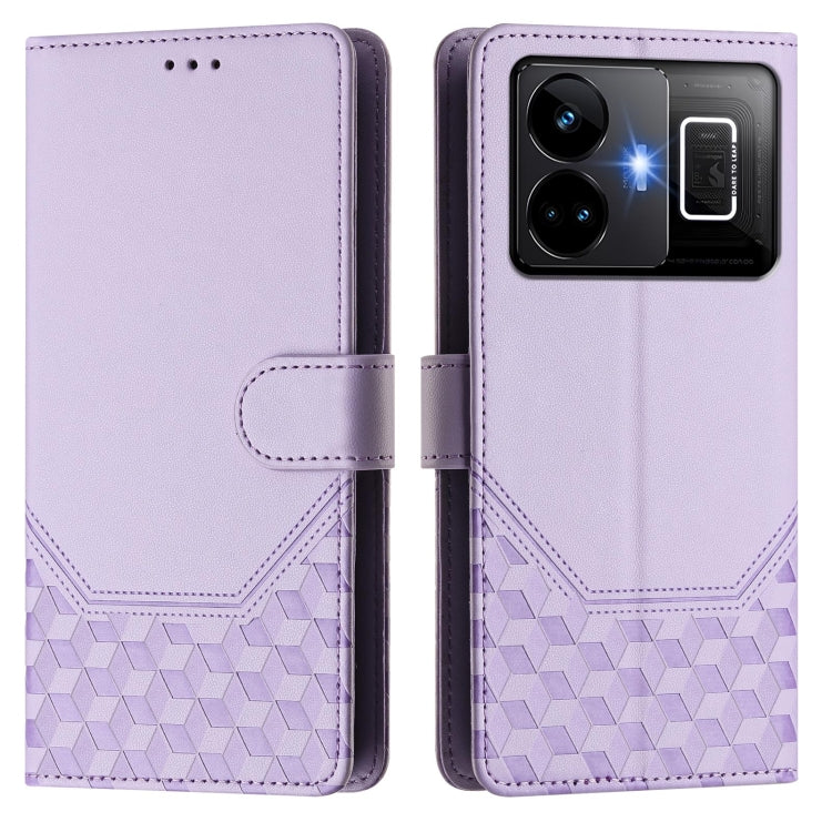For Realme GT3  / GT5 240W Honeycomb Embossing RFID Leather Phone Case