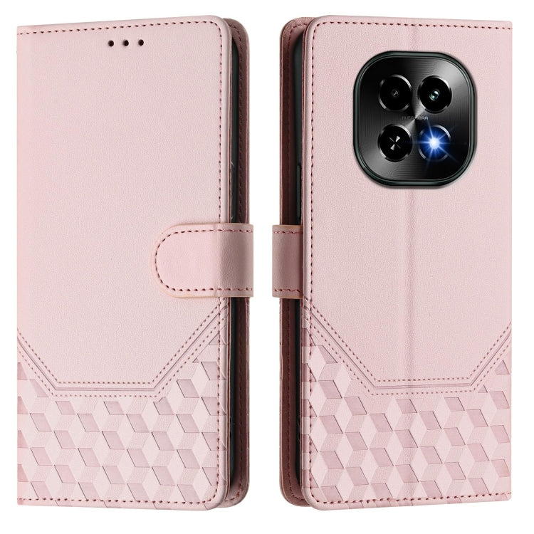 For Realme C63 5G Global Honeycomb Embossing RFID Leather Phone Case