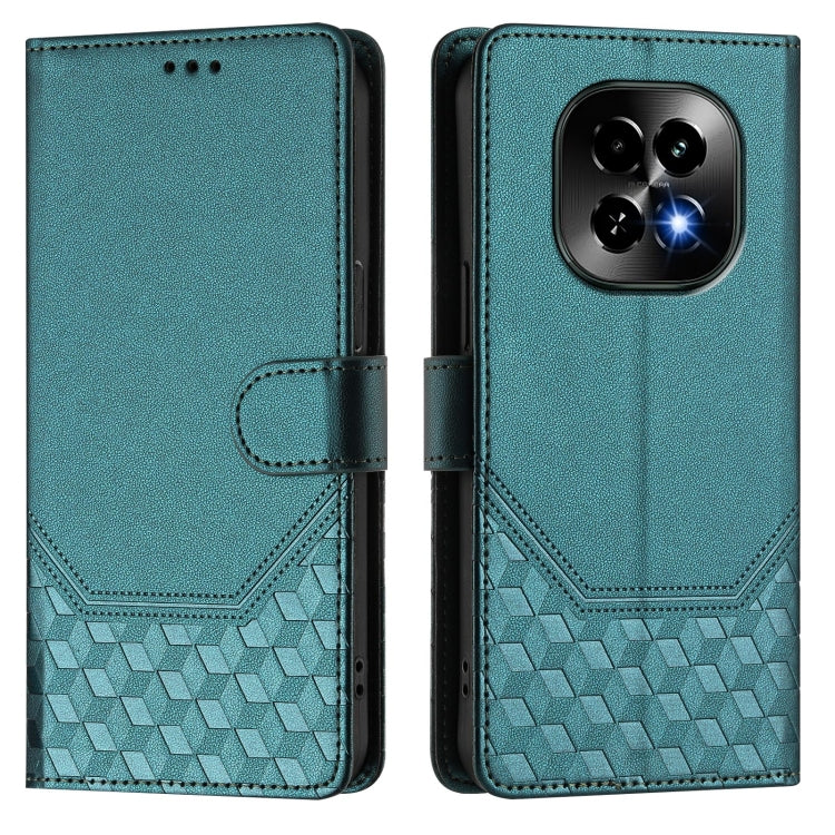 For Realme C63 5G Global Honeycomb Embossing RFID Leather Phone Case