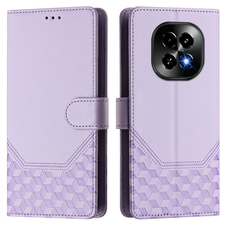 For Realme C63 5G Global Honeycomb Embossing RFID Leather Phone Case
