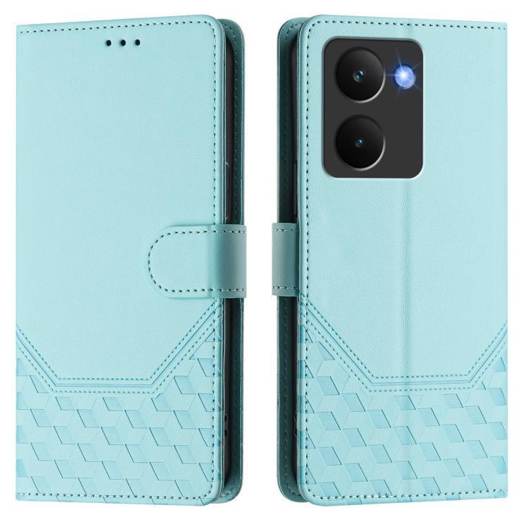 For Realme P3 Ultra 5G Honeycomb Embossing RFID Leather Phone Case