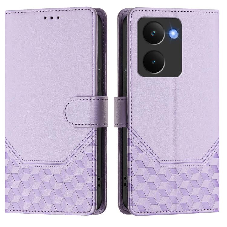 For Realme P3 Ultra 5G Honeycomb Embossing RFID Leather Phone Case
