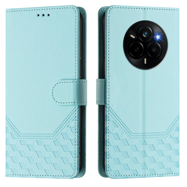 For Realme Narzo 80 Pro / 14 Pro 5G India Honeycomb Embossing RFID Leather Phone Case