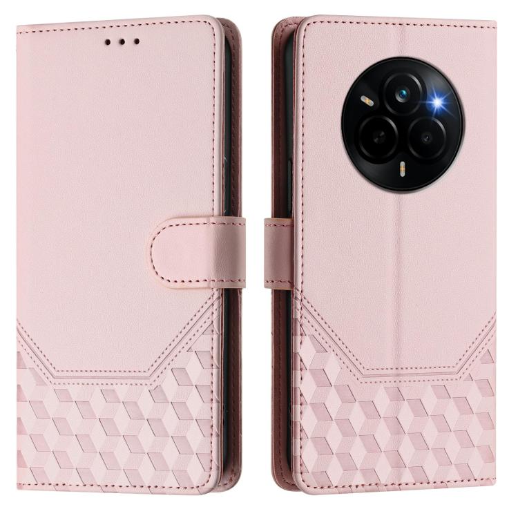For Realme Narzo 80 Pro / 14 Pro 5G India Honeycomb Embossing RFID Leather Phone Case