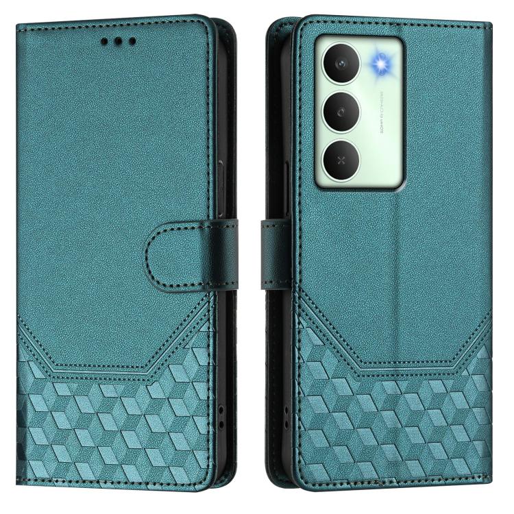 For Realme 14x Global / V70 5G / C75 5G Honeycomb Embossing RFID Leather Phone Case