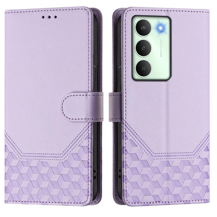 For Realme 14x Global / V70 5G / C75 5G Honeycomb Embossing RFID Leather Phone Case
