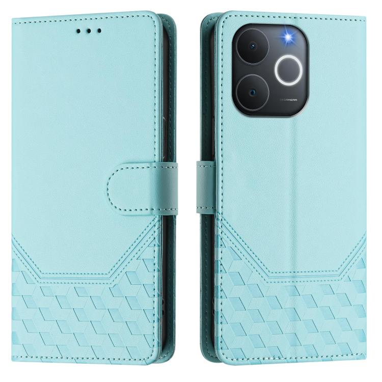 For Realme C71 4G India / Note 70 4G Honeycomb Embossing RFID Leather Phone Case