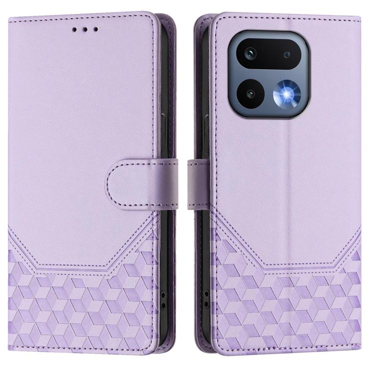 For Realme 16 Pro 5G Global Honeycomb Embossing RFID Leather Phone Case