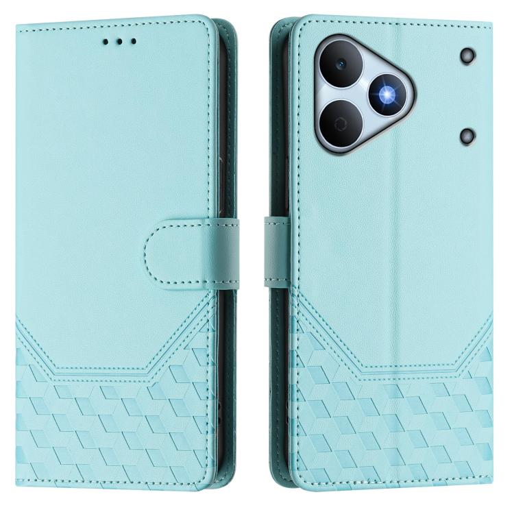 For Realme Note 80 4G Global Honeycomb Embossing RFID Leather Phone Case