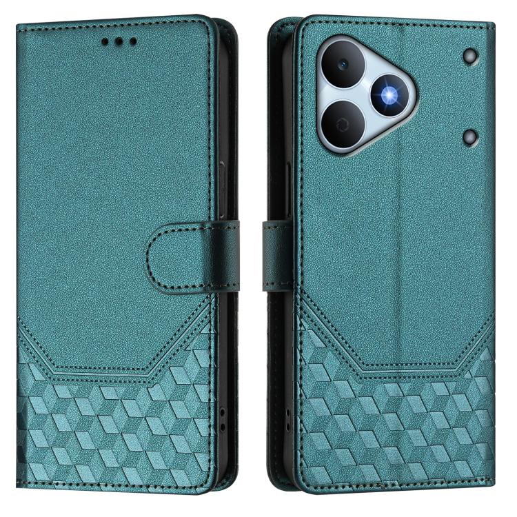 For Realme Note 80 4G Global Honeycomb Embossing RFID Leather Phone Case