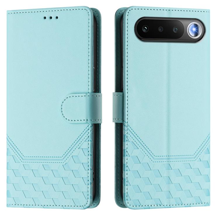 For Realme 16 5G Global Honeycomb Embossing RFID Leather Phone Case