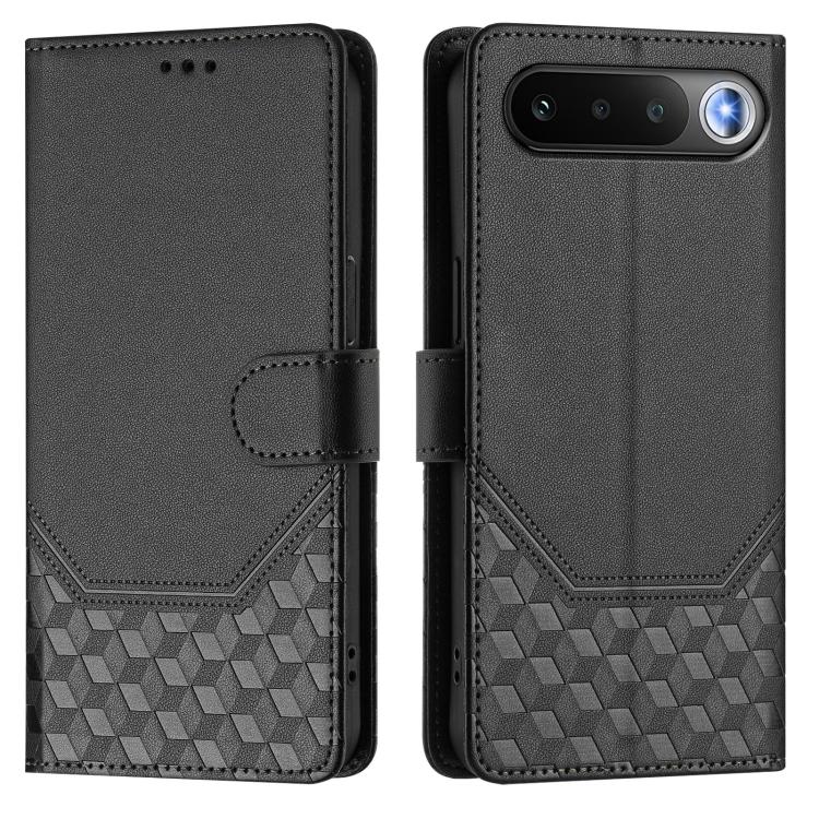 For Realme 16 5G Global Honeycomb Embossing RFID Leather Phone Case