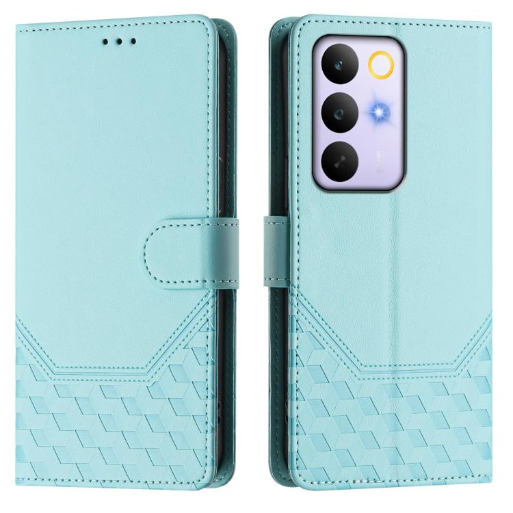For Realme C83 5G India Honeycomb Embossing RFID Leather Phone Case