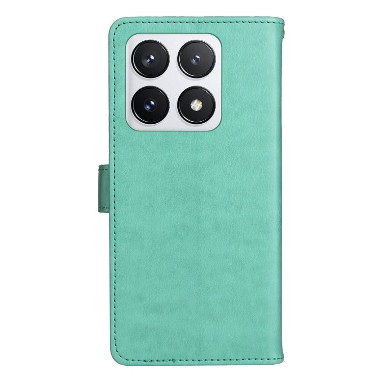 For Xiaomi 14T Pro Cat and Bee Embossed Flip Leather Phone Case