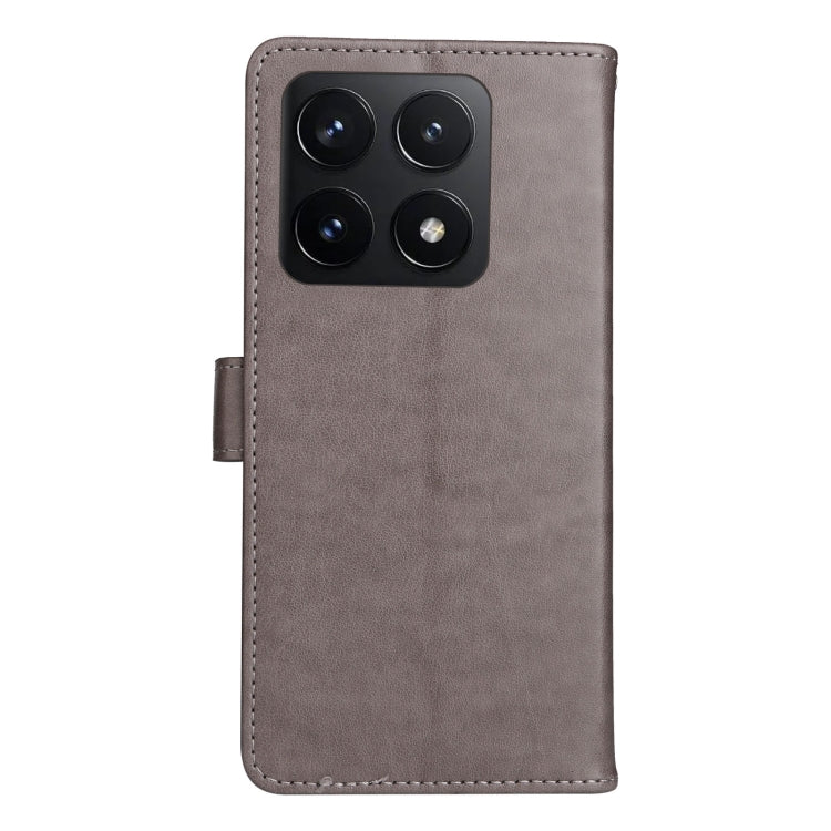For Xiaomi 14T Cat and Bee Embossed Flip Leather Phone Case