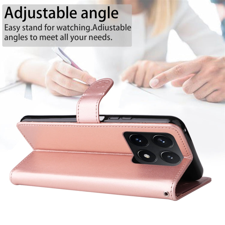 For Xiaomi 14T Cat and Bee Embossed Flip Leather Phone Case