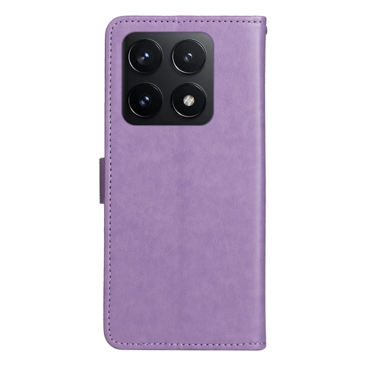 For Xiaomi 14T Cat and Bee Embossed Flip Leather Phone Case