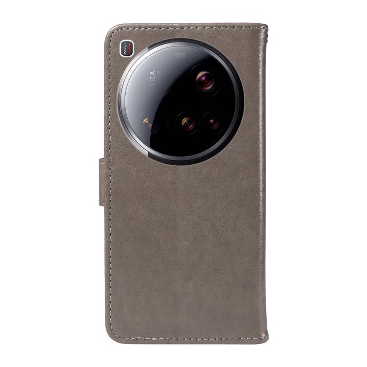 For Xiaomi 15 Ultra 5G Global Cat and Bee Embossed Flip Leather Phone Case