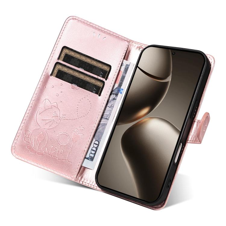 For Xiaomi 15T Pro 5G Cat and Bee Embossed Flip Leather Phone Case