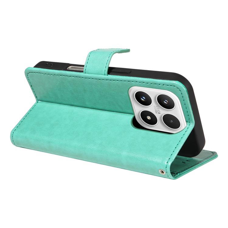 For Xiaomi 17 Cat and Bee Embossed Flip Leather Phone Case